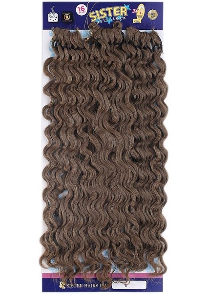 Afro Dalgası Saç / Açık Kahve 8