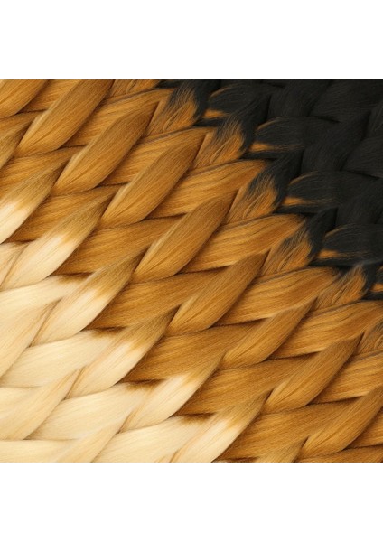 Afrika Örgüsü ve Rasta Için Sentetik Ombreli Saç / Siyah / Karamel / Platin modelleri