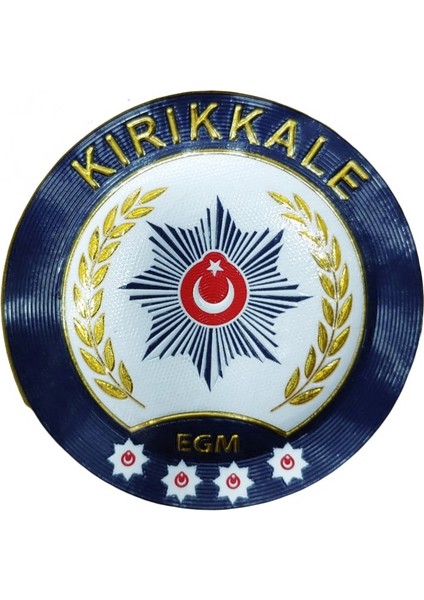 Kırıkkale Polis Kol Arması 3D Plastik Tpu, Yeni Tip, Cırtlı, Standart Ölçü, 1.sınıf Kalite