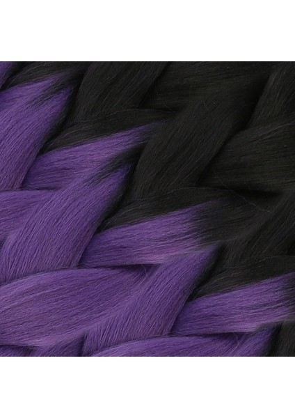 Afrika Örgüsü ve Rasta Için Sentetik Ombreli Saç / Siyah / Küllü Mor modelleri