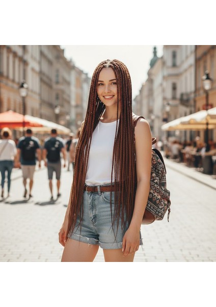 Afrika Örgüsü ve Rasta Için Sentetik Saç / Kumral