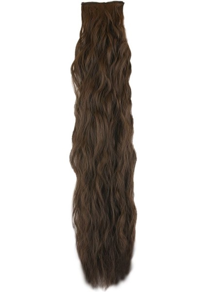 Fiber Sentetik Kabarık Dalgalı 8 Parça Çıt Çıt / Açık Kahve fiyatları