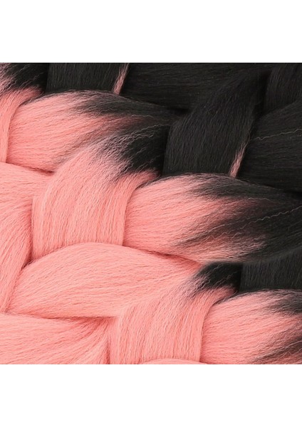 Afrika Örgüsü ve Rasta Için Sentetik Ombreli Saç / Siyah / Pudra Pembe modelleri