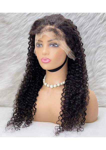 Gerçek Front Lace Tül Peruk / Su Dalgası / Doğal 60/65CM fırsatları