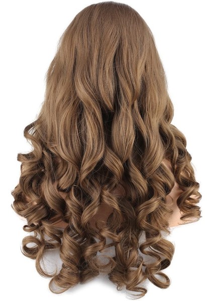 Dalgalı Perçemsiz Uzun Fiber Sentetik Peruk / Bebek Kumralı indirimleri