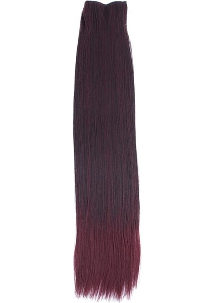 Fiber Sentetik Düz 8 Parça Çıt Çıt / Koyu Kızıl fiyatları