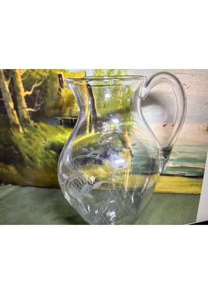 Kristal Sürahi 21 cm Boyunda 13 cm Çapında