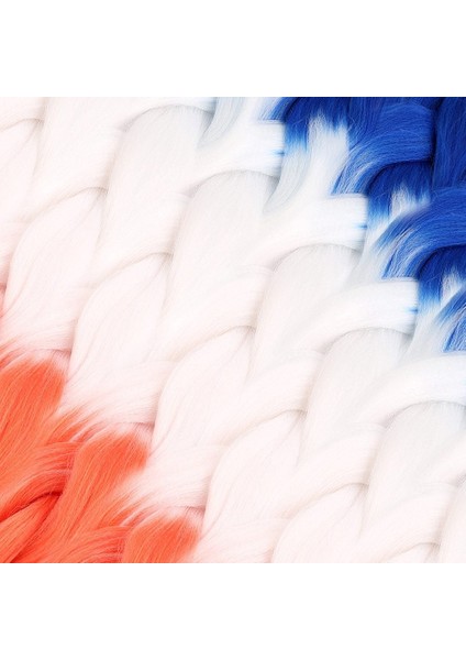 Afrika Örgüsü ve Rasta Için Sentetik Ombreli Saç / Mavi / Beyaz / Tcu modelleri