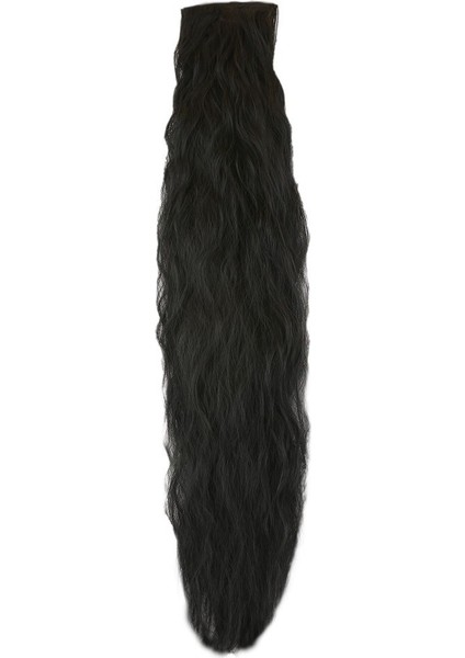 Fiber Sentetik Kabarık Dalgalı 8 Parça Çıt Çıt / Siyah fiyatları