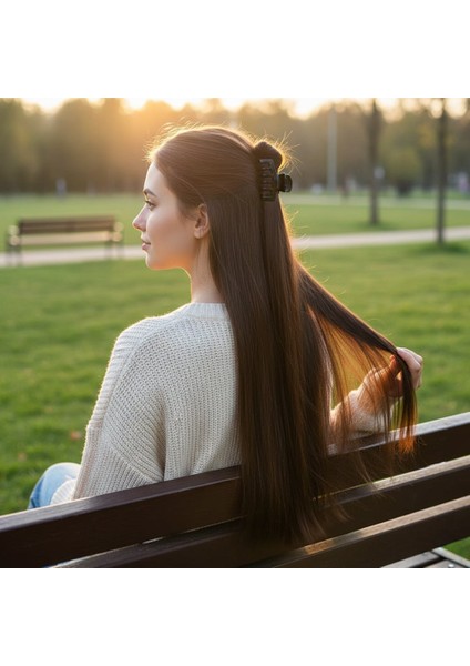 Fiber Sentetik Düz 8 Parça Çıt Çıt / Koyu Kahve