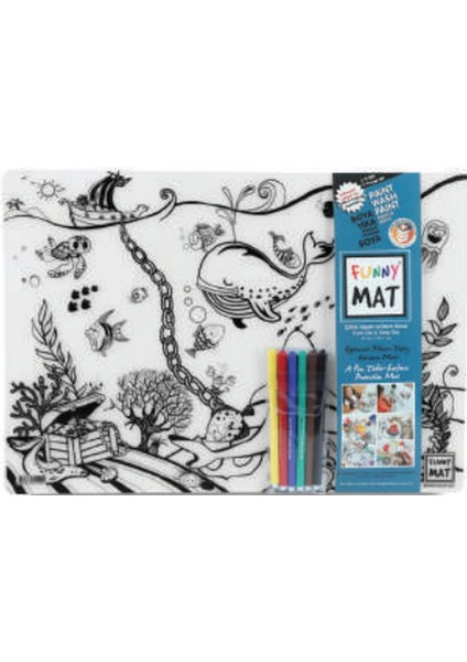 Funny Mat - Çiftlik ve Derin Deniz 6'lı Kalem Hediyeli 30 x 40 cm