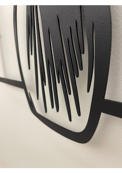 Metal Duvar Tablosu Çiçekli Vazo Desenli | Modern Salon Duvar Dekoru fırsatları