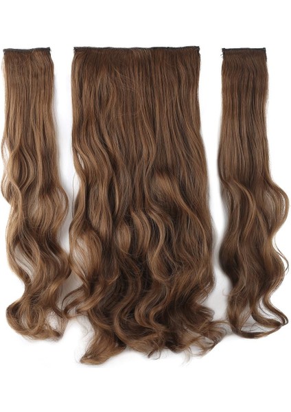 Fiber Sentetik Dalgalı Yarım Ay + 2 Yan Çıt Çıt / Kumral fiyatları