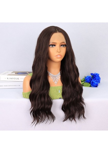 Koyu Kahverengi Dalgalı Tül Peruk fiyatları