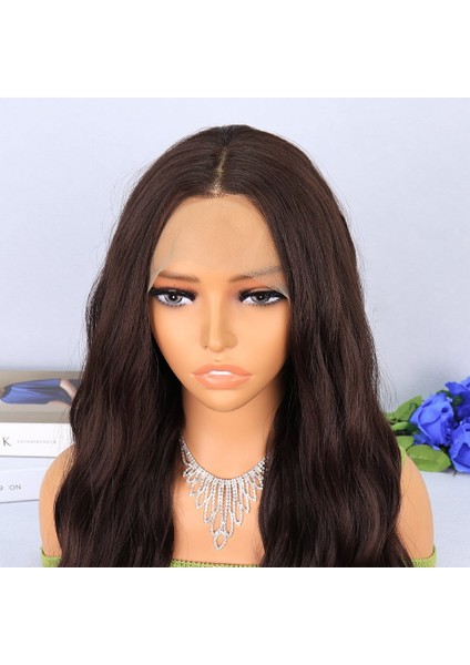 Koyu Kahverengi Dalgalı Tül Peruk fırsatları