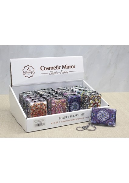 Taşlı El Aynası Anahtarlık Model 5