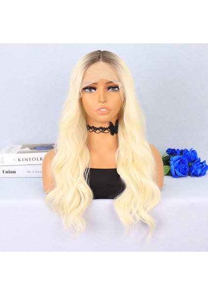 Kumral Platin Ombreli Fiber Sentetik Tül Peruk