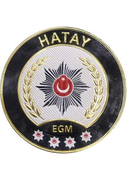 Hatay Polis Kol Arması 3D Plastik Tpu, Yeni Tip, Cırtlı, Standart Ölçü, 1.sınıf Kalite