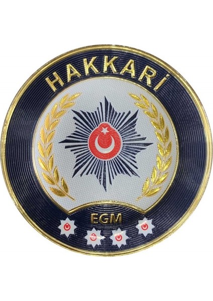 Hakkari Polis Kol Arması 3D Plastik Tpu, Yeni Tip, Cırtlı, Standart Ölçü, 1.sınıf Kalite