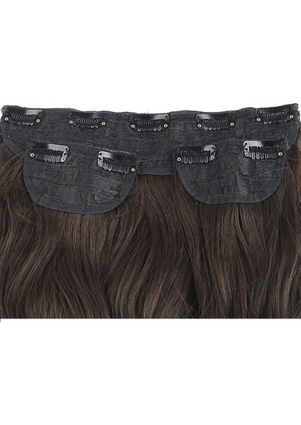 Fiber Sentetik Dalgalı Yarım Ay + 2 Yan Çıt Çıt / Açık Kahve modelleri