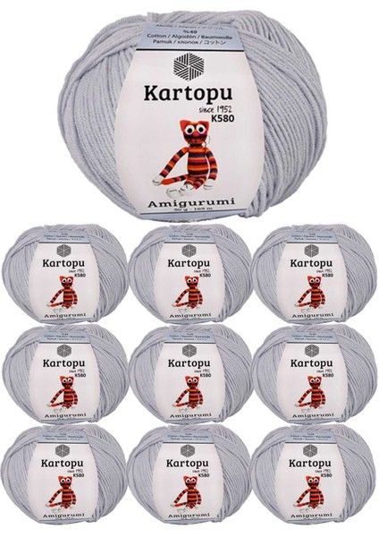 10 Adet Amigurumi El Örgü Ipi 50GR 580
