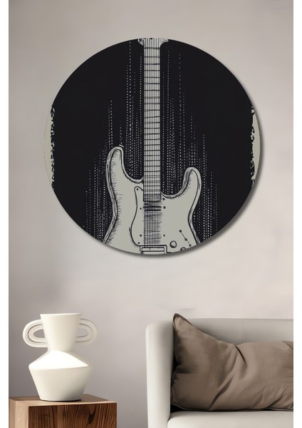 Müzik Hayattır Dekoratif Ahşap Mdf Ev/işyeri Duvar Tablo Yuvarlak Ev/işyeri Duvar Tablo