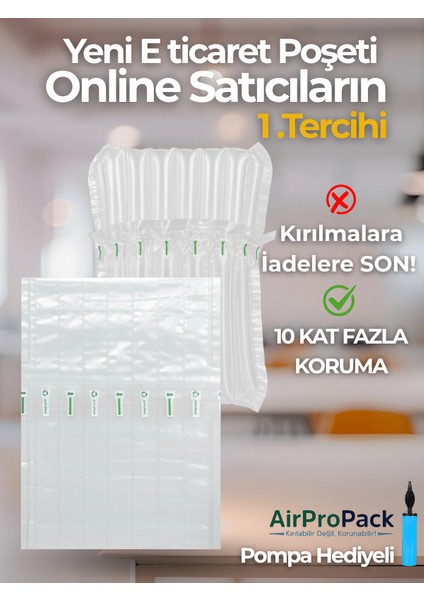 24X23 cm 100 Adet Sütunlu Koruyucu Havalı Kargo Poşeti Airbag/airbed/şişirilebilir Ambalaj