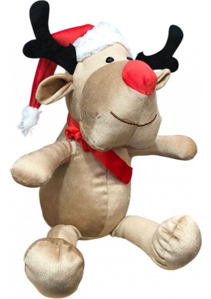 40 cm Şapkalı Peluş Geyik