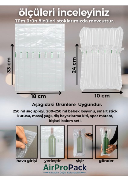 18X33 cm 100 Adet Sütunlu Koruyucu Havalı Kargo Poşeti Airbag/airbed/şişirilebilir Ambalaj fiyatları