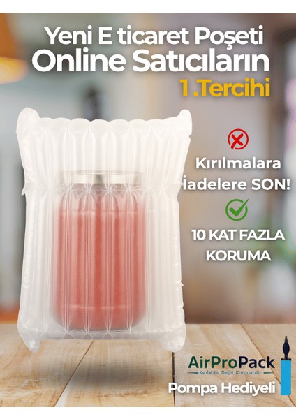 27X30 cm 100 Adet Sütunlu Koruyucu Havalı Kargo Poşeti Airbag/airbed/şişirilebilir Ambalaj