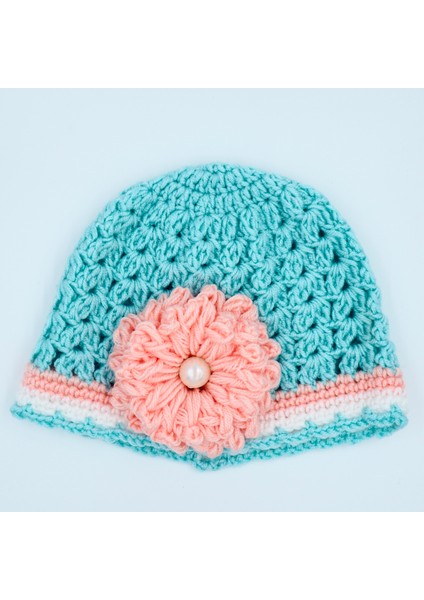 Yeşilli Yavruağzı Tığ Işi Bebek Bere-Patik Takım fiyatları