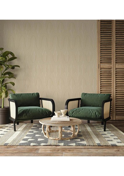 Modern Harmony Design Duvar Kağıdı, Icon 24102-3, Altın Rengi ,1.06X15.6 M - 16.5 M²