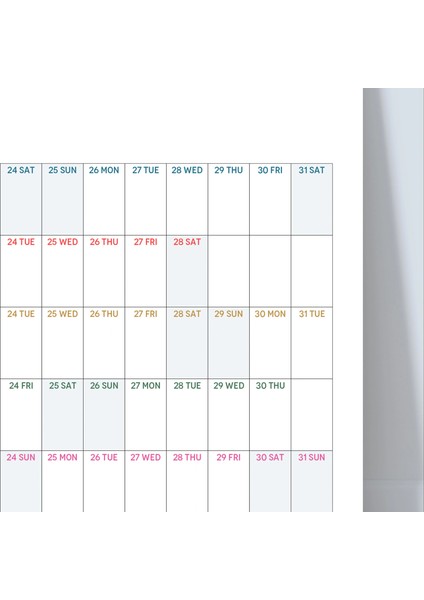 2026 Yıllık Planlayıcı Duvar Takvimi, 2026 Yıllık Duvar Takvimi, Rengarenk Minimalist Tasarım fırsatları