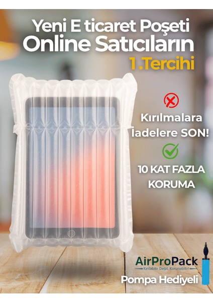 33x40 cm 100 adet Sütunlu Koruyucu Havalı Kargo Poşeti Airbag/Airbed/Şişirilebilir Ambalaj