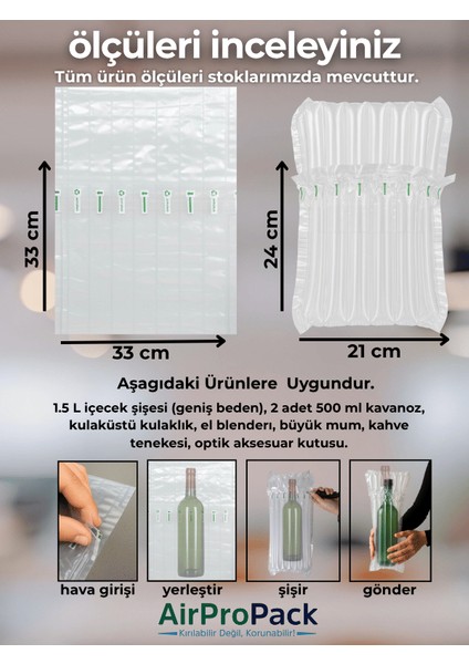 33X33 cm 100 adet Sütunlu Koruyucu Havalı Kargo Poşeti Airbag/Airbed/Şişirilebilir Ambalaj fiyatları