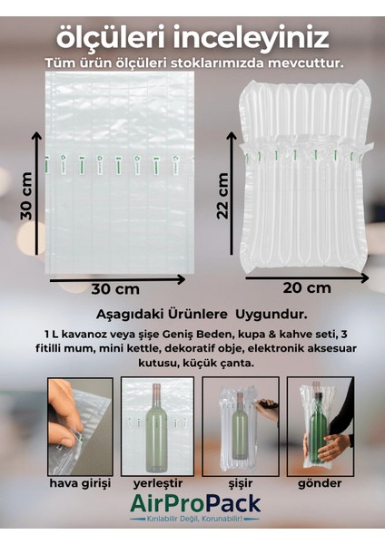 30x30 cm 100 adet Sütunlu Koruyucu Havalı Kargo Poşeti Airbag/Airbed/Şişirilebilir Ambalaj fiyatları