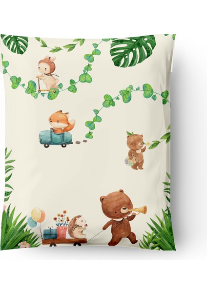 Renkli Kargo Poşeti - 35X45 cm - 100 Adet - Kids