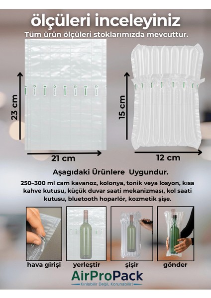21X23 cm 100 adet Sütunlu Koruyucu Havalı Kargo Poşeti Airbag/Airbed/Şişirilebilir Ambalaj fiyatları