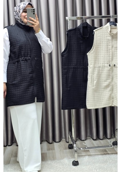 Kadın Giyim Büyük Beden Inci Detay Kapitone Yelek fiyatları