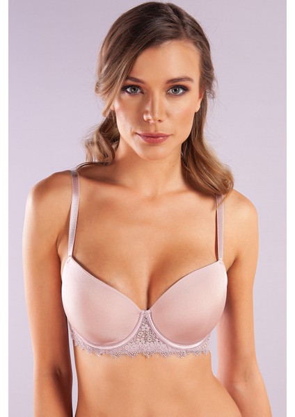 Garland Big Size Plunge Bra, Açık Pembe Konforlu ve Şık Sütyen
