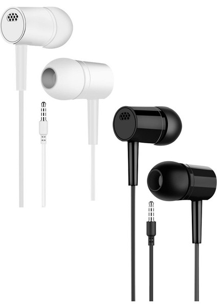 Samsung Uyumlu Kablolu Kulaklık 3.5mm Jack Girişli Kulakiçi Kulaklık Silikonlu Versiyon