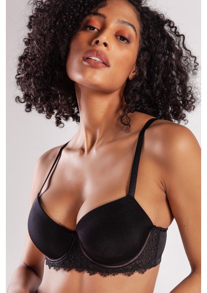 Garland Big Size Plunge Bra, Black Konforlu ve Şık Sütyen