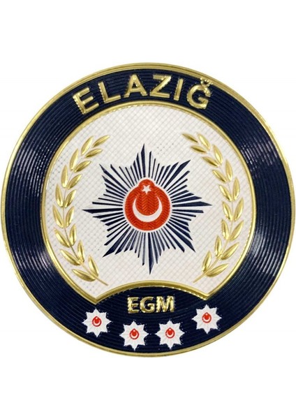 Elazığ Polis Kol Arması 3D Plastik Tpu, Yeni Tip, Cırtlı, Standart Ölçü, 1.sınıf Kalite