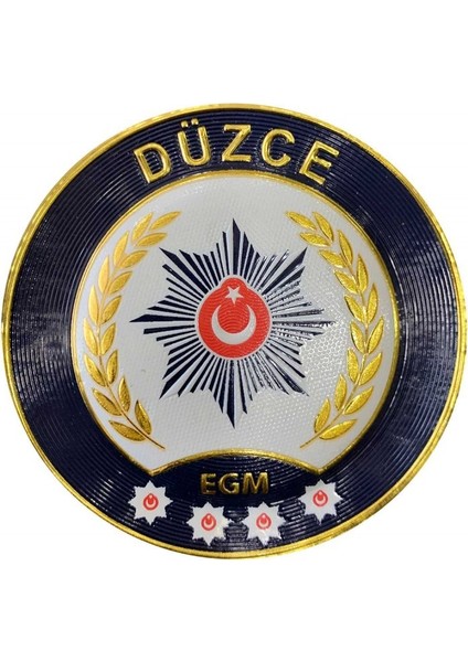 Düzce Polis Kol Arması 3D Plastik Tpu, Yeni Tip, Cırtlı, Standart Ölçü, 1.sınıf Kalite