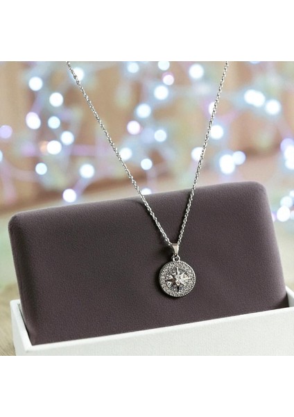 316L Paslanmaz Çelik Kadın Kolye Pusula Yıldız Taşlı Yuvarlak Medallion Suya Dayanıklı Şık Zarif Çelik Kolye 316L Çelik Kolye Kadın Gümüş Renk Çelik Kolye Taşlı Kolye Suya Dayanıklı Kolye Yıldız Kolye fiyatları