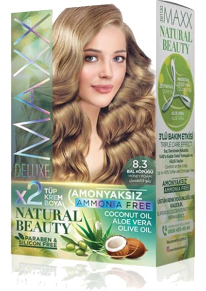 2 Paket Natural Beauty Amonyaksız Saç Boyası 8.3 Bal Köpüğü fırsatları