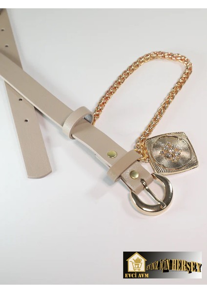 Evci Kral Zincirli Madalyon Detaylı Kadın Kemeri indirimleri