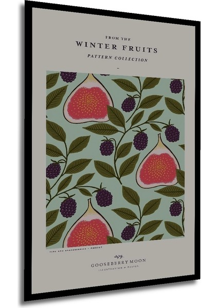 Çerçeve Görünümlü Karakalem Incelikli Meyve Motifleri Dekoratif Ahşap Mdf Tablo Dikdörtgen Tablo modelleri