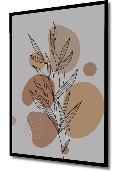 Çerçeve Görünümlü Modern Çizgisel Soyut Bitki Ahşap Mdf Dekoratif Tablo Dikdörtgen Tablo fiyatları