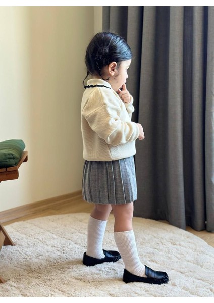 Yeni Sezon Kız Çocuk Triko Etekli Alt -Üst Takım modelleri